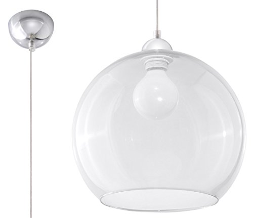 SOLLUX lighting SL.0248 BALL Pendelleuchte, Transparent/Chrome von SOLLUX lighting