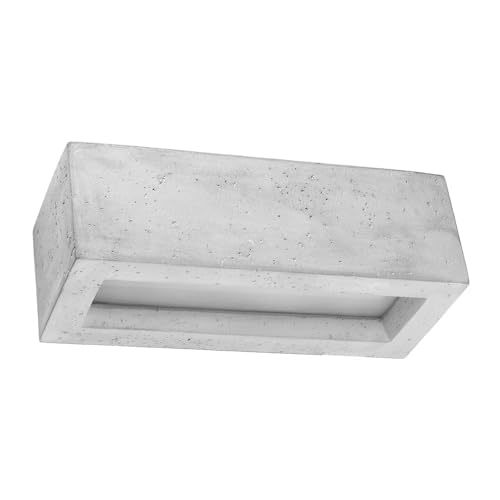 SOLLUX lighting VEGA 30 Wandleuchte Beton - Wandbeleuchtung Wohzimmer Esszimmer Lampe Flur - Betonlampe 30 x 12 x 10 cm von SOLLUX lighting