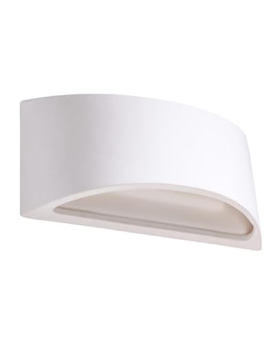 SOLLUX lighting Vixen Wandleuchte aus Keramik | Sehr vielseitiges, modernes Design | Austauschbares G9 Leuchtmittel, 1 x 60 W | Weiß, 31,5 x 9,5 x 14 von SOLLUX lighting