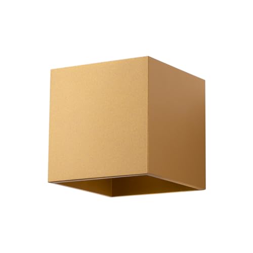 SOLLUX lighting Elegante Wandleuchte - Wandleuchten Lampe für Innen – Wandbeleuchtung - Glühbirne nicht enthalten – G9-Fassung – QUAD 1-10x12,5x10cm - Golden von SOLLUX lighting