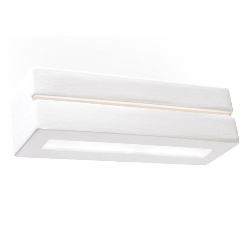 SOLLUX lighting Wandleuchte, Leuchtmittel nicht inklusive, Wandlampe Keramik weiß Wandleuchte Innen E27 weiß von SOLLUX lighting