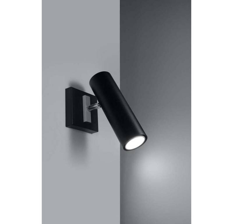 SOLLUX lighting Wandleuchte, Leuchtmittel nicht inklusive, Wandleuchte Wandlampe Schwarz Verstellbarer Spot Wohnzimmer Küche von SOLLUX lighting