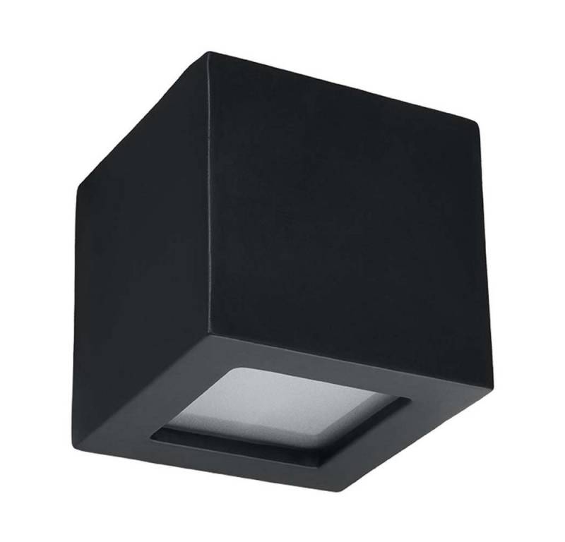 SOLLUX lighting Wandleuchte, Leuchtmittel nicht inklusive, Wandleuchte Wandlampe Wandspot Schwarz Glas Keramik Schlafzimmer von SOLLUX lighting