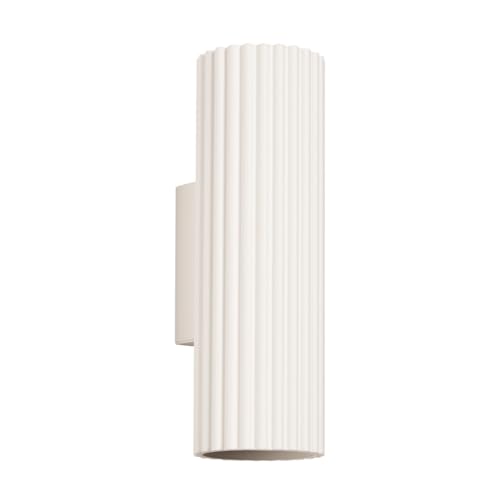 SOLLUX lighting Wandleuchte Innen Wandlampe Aluminium 1 Flammig 6,5 x 8,5 x 20 cm Karbon Beige von SOLLUX lighting