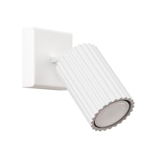SOLLUX lighting Wandleuchte Innen Wandlampe Aluminium 1 Flammig 8 x 16 x 16 cm Karbon Weiß von SOLLUX lighting