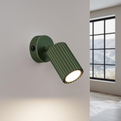 SOLLUX lighting Wandleuchte Innen Wandlampe Aluminium LED-Glühbirne 3000K warmes Weiß Licht 1 Flammig Mit Schalter 8 x 16 x 16 cm GLOOW Olivgrün SOLLUX lighting Wandleuchte Innen Wandlampe Aluminium LED-Glühbirne 3000K warmes Weiß Licht 1 Flammig Mit Schalter 8 x 16 x 16 cm GLOOW Olivgrün von SOLLUX lighting