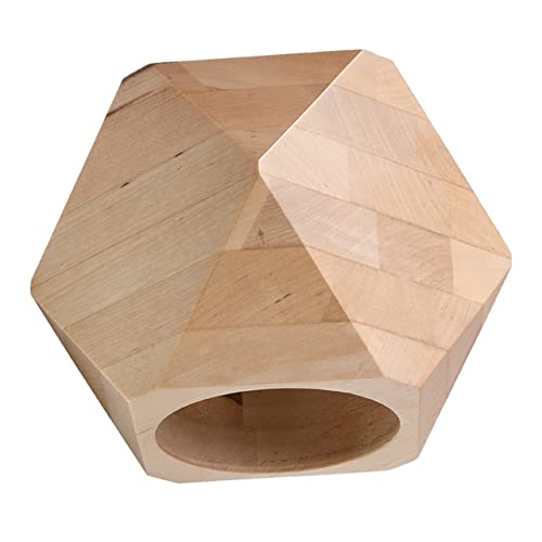 SOLLUX lighting Woody Wandleuchte aus Naturholz 1 Lichtquelle - Lampe im Geometrischen Design Wandbeleuchtung Wohzimmer Esszimmer Lampe Flur von SOLLUX lighting