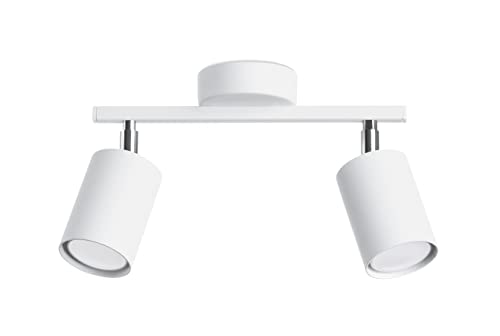 Sollux Deckenlampe Led – Deckenleuchte Wohnzimmer – Led-lampen Deckenlampen – Lampen Wohnzimmer – Glühbirne Nicht im Lieferumfang Enthalten – Wohnzimmer Deckenleuchte LEMMI 2 Weiß - GU10-Fassung Sollux Deckenlampe Led – Deckenleuchte Wohnzimmer – Led-lampen Deckenlampen – Lampen Wohnzimmer – Glühbirne Nicht im Lieferumfang Enthalten – Wohnzimmer Deckenleuchte LEMMI 2 Weiß - GU10-Fassung von SOLLUX lighting