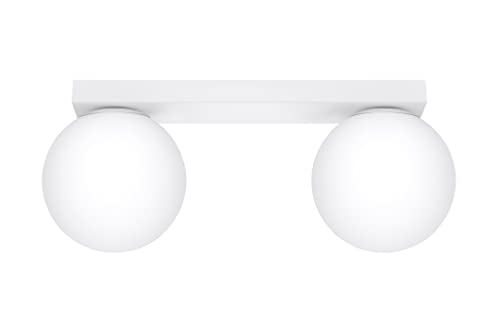 Sollux Deckenlampe Led – Deckenleuchte Wohnzimmer – Led-lampen Deckenlampen – Lampen Wohnzimmer – Glühbirne Nicht im Lieferumfang Enthalten – Wohnzimmer Deckenleuchte YOLI 2 Weiß - G9-Fassung von SOLLUX lighting