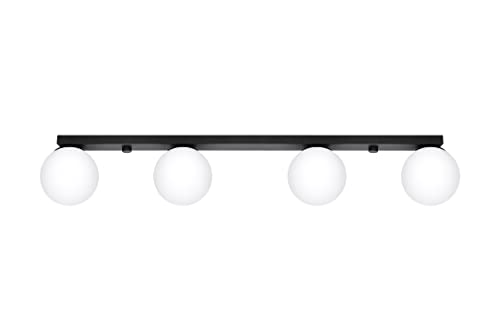 Sollux Deckenlampe Led – Deckenleuchte Wohnzimmer – Led-lampen Deckenlampen – Lampen Wohnzimmer – Glühbirne Nicht im Lieferumfang Enthalten – Wohnzimmer Deckenleuchte YOLI 4 Schwarz - G9-Fassung von SOLLUX lighting