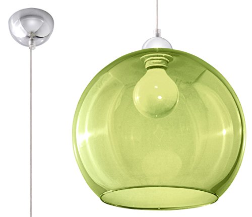 SOLLUX Lighting Ball Pendelleuchte, Glas, Grün, Chrome von SOLLUX lighting