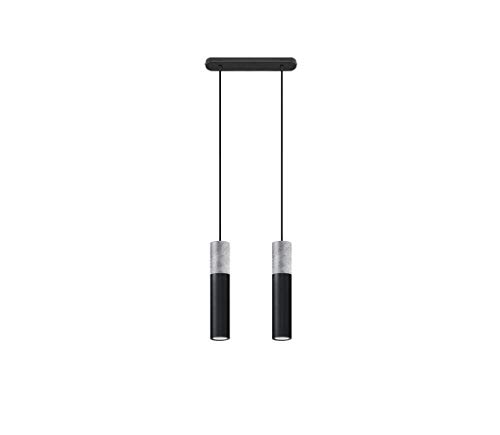 Sollux Pendelleuchte – Pendelleuchte Esstisch – Hängeleuchten & Pendelleuchten – Deckenlampe Hängend – Glühbirne Nicht im Lieferumfang Enthalten – BORGIO 2 Schwarz - GU10-Fassung Sollux Pendelleuchte – Pendelleuchte Esstisch – Hängeleuchten & Pendelleuchten – Deckenlampe Hängend – Glühbirne Nicht im Lieferumfang Enthalten – BORGIO 2 Schwarz - GU10-Fassung von SOLLUX lighting