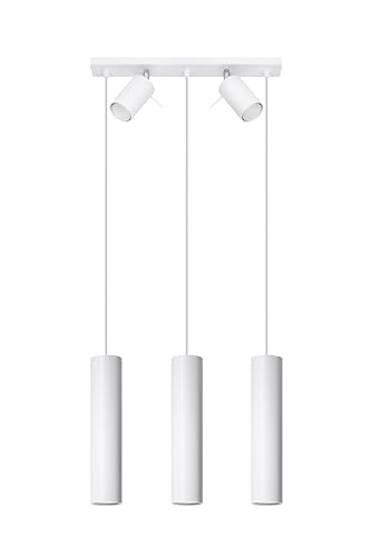SOLLUX lighting Hängelampe Pendelleuchte Hängeleuchte Deckenlampe Stahl 3 Flammig Weiß RING von SOLLUX lighting