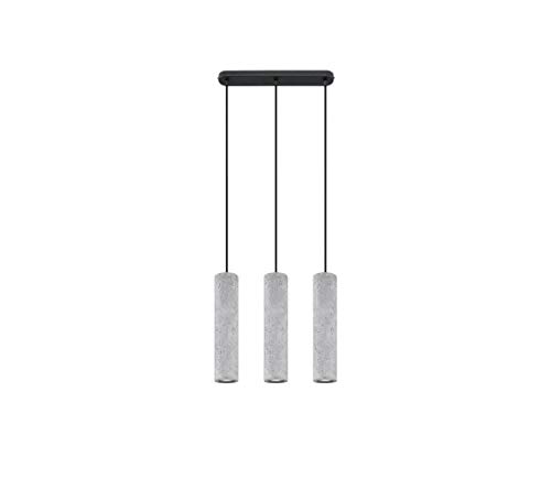 Sollux Lighting Hängelampe Pendelleuchte Hängeleuchte Deckenlampe Beton 3 Flammig Grau LUVO von SOLLUX lighting