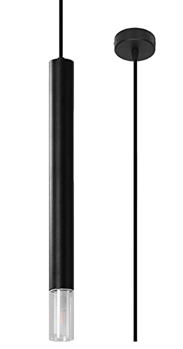 Sollux Pendelleuchte – Pendelleuchte Esstisch – Hängeleuchten & Pendelleuchten – Deckenlampe Hängend – Glühbirne Nicht im Lieferumfang Enthalten – WEZYR 1 Schwarz - G9-Fassung von SOLLUX lighting