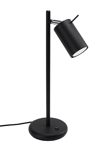 Sollux Tischlampe geführt – LED-Tischlampe – LED-Nachttischlampe geführt – Lampe führte Tischlampe – Glühbirne Nicht im Lieferumfang Enthalten – LED-Tischleuchte RING Schwarz - GU10-Fassung von SOLLUX lighting