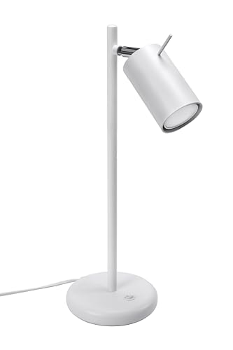 SOLLUX lighting Tischlampe Schreibtischlampe Stahl 1 Flammig Weiß RING von SOLLUX lighting