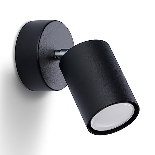 Sollux Wandleuchte Wandlampe Innen – Wandbeleuchtung – Led-wandleuchte Innen – Wandstrahler Innen – Glühbirne Nicht im Lieferumfang Enthalten – Lampe Wand Innen LEMMI 1 Schwarz - GU10-Fassung Sollux Wandleuchte Wandlampe Innen – Wandbeleuchtung – Led-wandleuchte Innen – Wandstrahler Innen – Glühbirne Nicht im Lieferumfang Enthalten – Lampe Wand Innen LEMMI 1 Schwarz - GU10-Fassung von SOLLUX lighting
