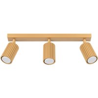 Moderne Deckenleuchte, Goldstreifen, 45 cm, bewegliche geriffelte Strahler für Schlafzimmer, Flur, 3xGU10 10W KARBON Sollux Lighting von SOLLUX