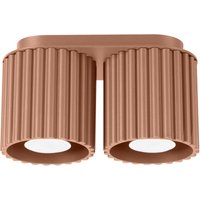 Moderne Mocca-Deckenleuchte, oval, 21 cm, gerillte Spots, 2xGU10, 10W, AURA, Sollux Lighting Moderne Mocca-Deckenleuchte, oval, 21 cm, gerillte Spots, 2xGU10, 10W, AURA, Sollux Lighting von SOLLUX