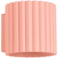 Moderne Wandleuchte in Pfirsichfarbe, geriffeltes Rohr, 10 cm oben und unten, 1xG9 10W AURA Sollux Lighting Moderne Wandleuchte in Pfirsichfarbe, geriffeltes Rohr, 10 cm oben und unten, 1xG9 10W AURA Sollux Lighting von SOLLUX