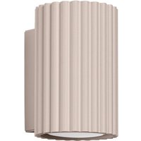 Moderne Wandleuchte in Taupe, Wellrohr, 10 cm, oben und unten, 1xGU10 10W KARBON, Sollux Lighting von SOLLUX