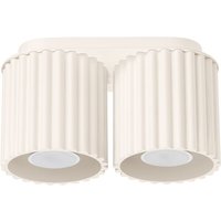 Moderne beige ovale Deckenleuchte 21 cm gerillte Spots 2xGU10 10W AURA Sollux Lighting Moderne beige ovale Deckenleuchte 21 cm gerillte Spots 2xGU10 10W AURA Sollux Lighting von SOLLUX