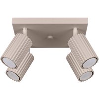 Moderne taupefarbene quadratische Deckenleuchte 25 cm bewegliche gerippte Strahler 4xGU10 10W KARBON Sollux Lighting Moderne taupefarbene quadratische Deckenleuchte 25 cm bewegliche gerippte Strahler 4xGU10 10W KARBON Sollux Lighting von SOLLUX