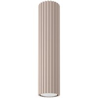 Moderner Deckenstrahler taupe rund Wellrohr 30 cm 1xGU10 10W KARBON Sollux Lighting von SOLLUX
