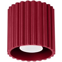 Moderner gerillter runder burgunderfarbener Deckenstrahler 10 cm 1xGU10 10W AURA Sollux Lighting Moderner gerillter runder burgunderfarbener Deckenstrahler 10 cm 1xGU10 10W AURA Sollux Lighting von SOLLUX