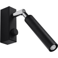 Sollux - lighting eyetech 1 Zylindrische Stahlwandleuchte Modernes minimalistisches Design für Schlafzimmer Industrielles Wohnzimmer Lofty G9 a++-e von SOLLUX