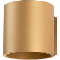 SL.1181 Wandleuchte orbis G9 1 x 8W Stahl gold L:10cm B:12.5cm H:10cm dimmbar - Sollux von SOLLUX