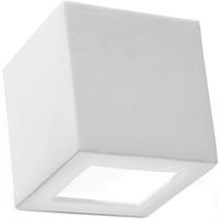 SL.0005 Wandleuchte Keramik leo Up & Downlight weiß l: 15, b: 15, h: 15, Fassung E27, dimmbar - Sollux von SOLLUX