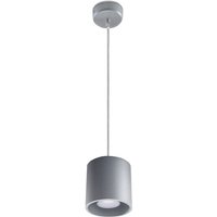 Pendelleuchte Zylinder Esstisch Deckenlampen modern Pendelleuchten Wohnzimmer, Aluminium grau, 1x GU10, DxH 10x80 cm, Esszimmer Pendelleuchte Zylinder Esstisch Deckenlampen modern Pendelleuchten Wohnzimmer, Aluminium grau, 1x GU10, DxH 10x80 cm, Esszimmer von SOLLUX