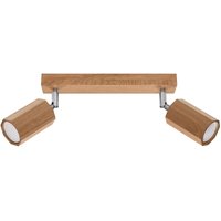 Ledbox - Sollux Lighting Zeke Eiche Octagon Twin Deckenstrahler Holz, 2x GU10 Ledbox - Sollux Lighting Zeke Eiche Octagon Twin Deckenstrahler Holz, 2x GU10 von LEDBOX