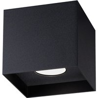 Sollux - SL.1277 Deckenleuchte hati GU10 1 x 10W Aluminium schwarz L:12cm B:12cm H:11cm dimmbar von SOLLUX