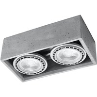 Sollux - Surface Mounted Twin Downlights Rectangle Grey GU10 Aufbau-Doppel-Downlights Rechteck Grau GU10 von SOLLUX