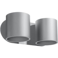 Sollux - Twin Round Up & Down Wall Lamp Grey G9 Twin Round Up & Down Wandleuchte Grau G9 von SOLLUX
