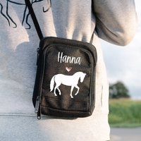 Mini-Tasche Für Geldbeutel & Handy Personalisiert | Design "Pferd #1" Mit Wunschtext Geschenk, Pferd, Pferdemädchen, Pony, Geschenkidee von SOLLYOnlineShop