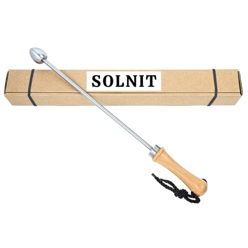 Bierstachel Beerspike Beer Caranelizer Bierkaramellisator Bierwärmer Echte Holz Griff, 100% Lebensmittel geeignete und rostfreiem Edelstahlkugel (beerSpike-1) von SOLNIT