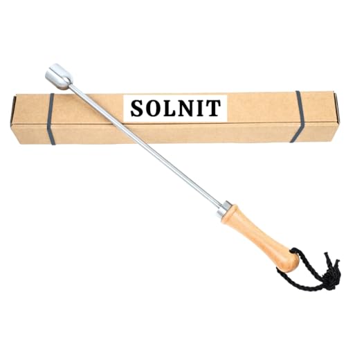 Bierstachel Beerspike Beer Caranelizer Bierkaramellisator Bierwärmer Echte Holz Griff, 100% Lebensmittel geeignete und rostfreiem Edelstahlkugel (beerSpike -2) von SOLNIT