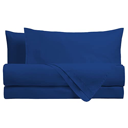 SOLO SOPRANI Bettwäsche-Set für Doppelbett, einfarbig, blau von SOLO SOPRANI