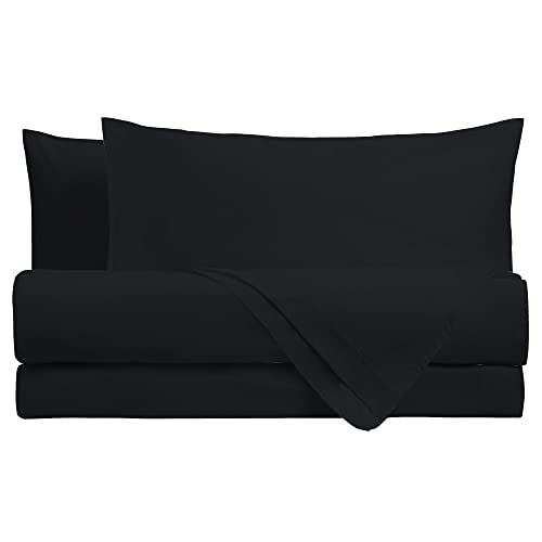 SOLO SOPRANI Bettwäsche-Set für Doppelbett, einfarbig schwarz von SOLO SOPRANI