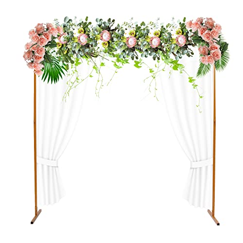 SOLOCJNL Backdrop Metall Stand, 2 * 2m Platz Hochzeit Party Dekoration Rahmen Gold Backdrop Stand für Garten Party Events Dekoration Display Stand Straße führt von SOLOCJNL