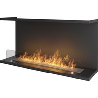 C1000 V.2 Design Bioethanol-Einbaukamin mit 3-seitig offenem Glas und 2-Liter-Brenner von SOLOLED