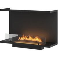 C800 V2 Design Bioethanol-Einbaukamin mit offenem Glas an 3 Seiten, 0,7-Liter-Brenner von SOLOLED
