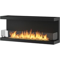 Design-Bioethanol-Einbaukamin C1200 V.3 mit 3-seitig offenem Glas, 3-Liter-Brenner von SOLOLED