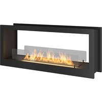 Design-Einbau-Bioethanol-Wandkamin Doppelseitig mattschwarz mit Schutzglas 2 Side 1200 Design-Einbau-Bioethanol-Wandkamin Doppelseitig mattschwarz mit Schutzglas 2 Side 1200 von SOLOLED