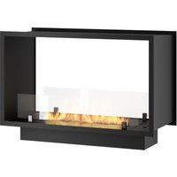 Sololed - Bioethanol-Kamin 2Side 800 Slim Einbau mit zwei Fronten - Mattschwarz, mit Glas, 1L Brenner, Modernes Design Sololed - Bioethanol-Kamin 2Side 800 Slim Einbau mit zwei Fronten - Mattschwarz, mit Glas, 1L Brenner, Modernes Design von SOLOLED