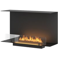 Sololed - C800 V1 Design Bioethanol-Einbaukamin mit offenem Glas auf 3 Seiten, 0,7-Liter-Brenner von SOLOLED
